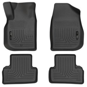 Chevrolet Cobalt Floor Liners - Front + Rear - Husky Liners - WeatherBeater Combo - Black - `05-`10